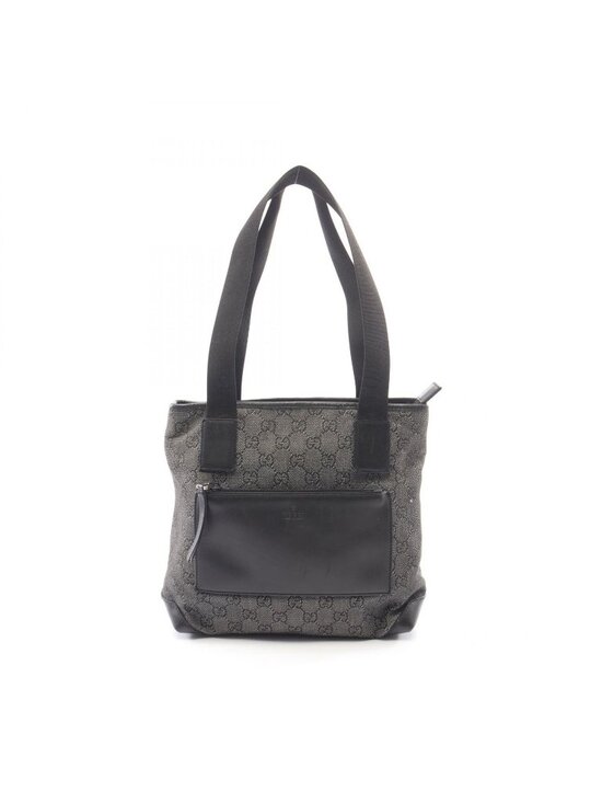 Gucci Handbags - Gucci Shoulder Bag GG Canvas Gray Black